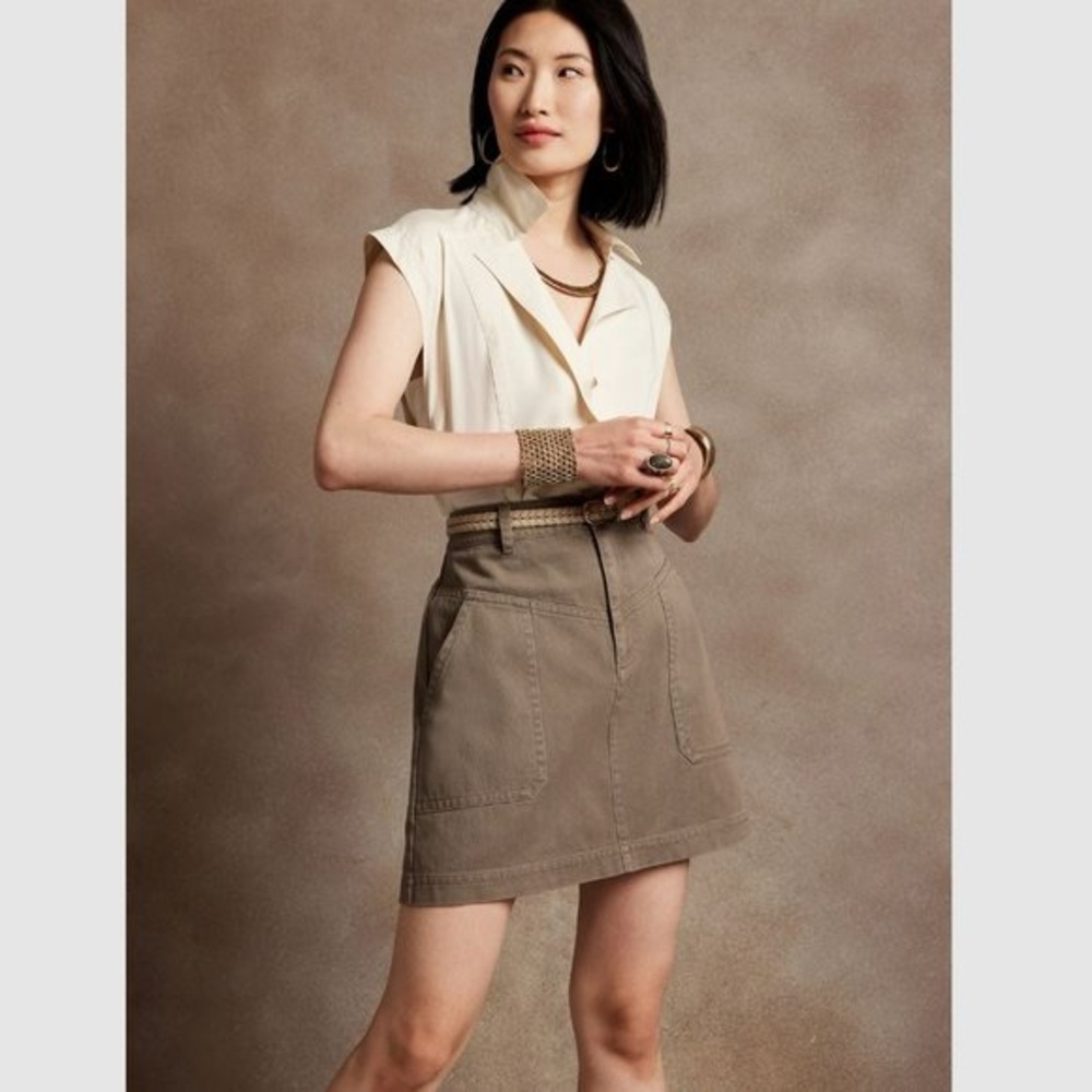 Banana Republic Women Twill Mini Skirt